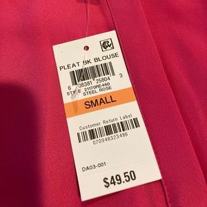 Size small JM Collection pleated blouse NWTO